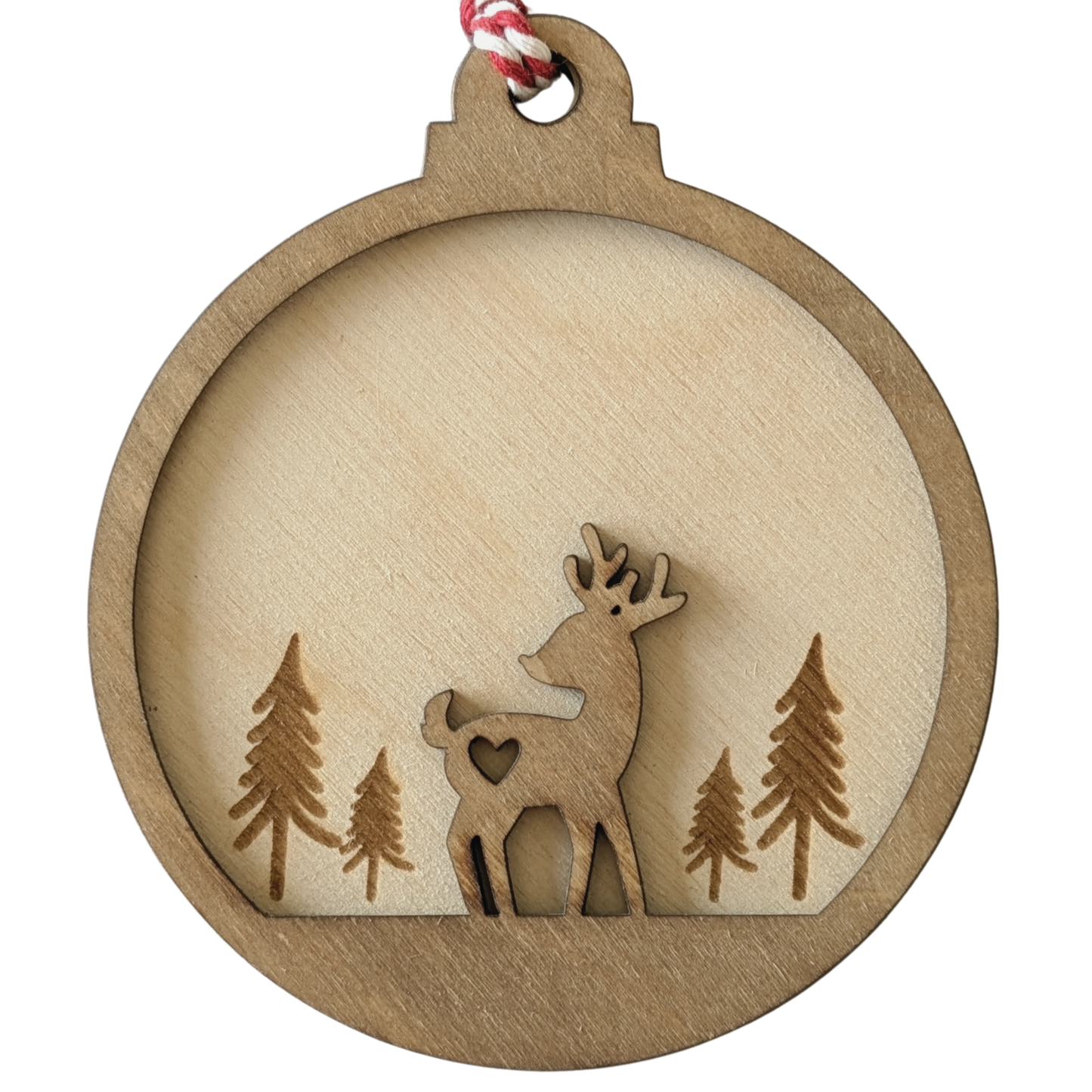 Boule de noël "Renne dans la forêt"