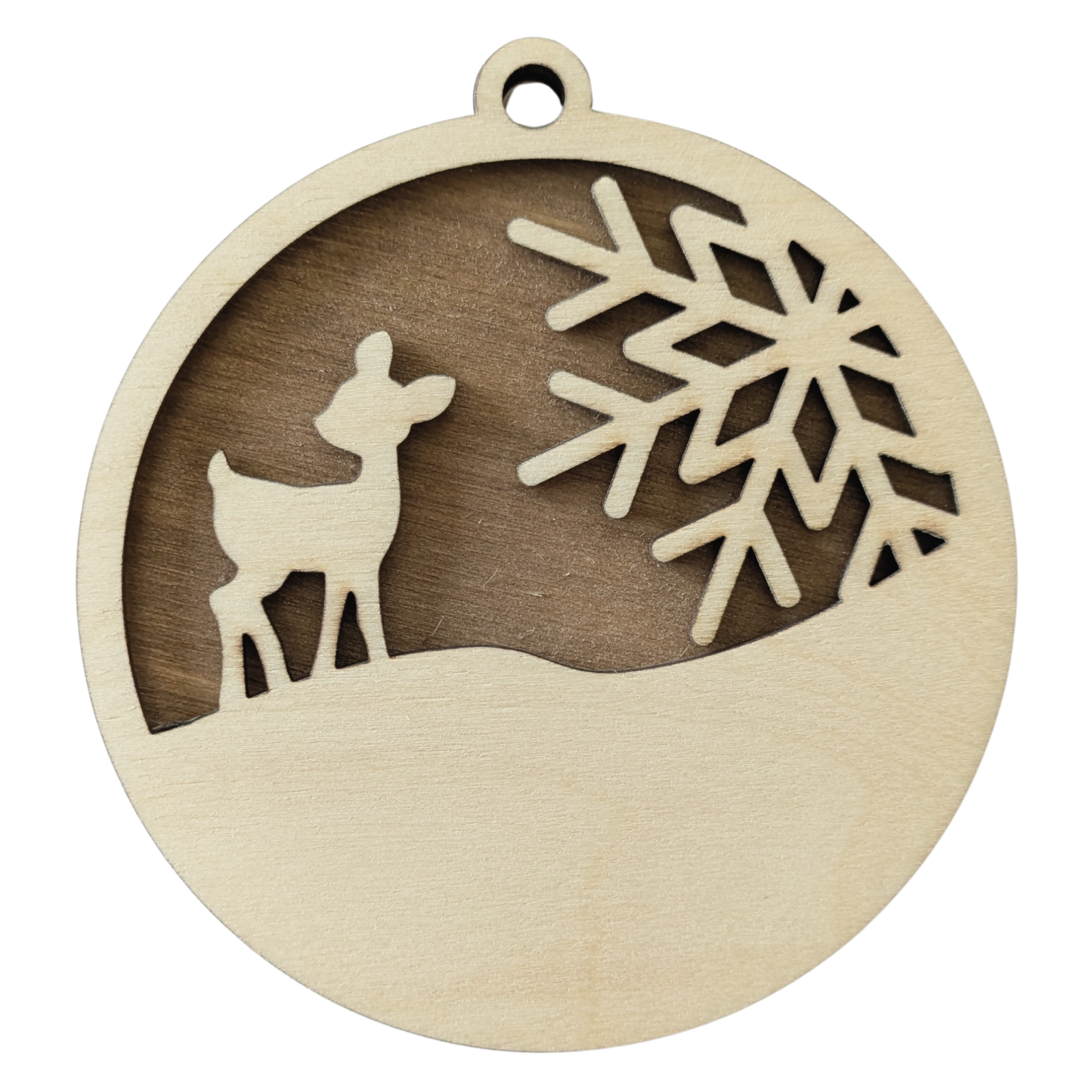 Boule de Noël Faon & flocon