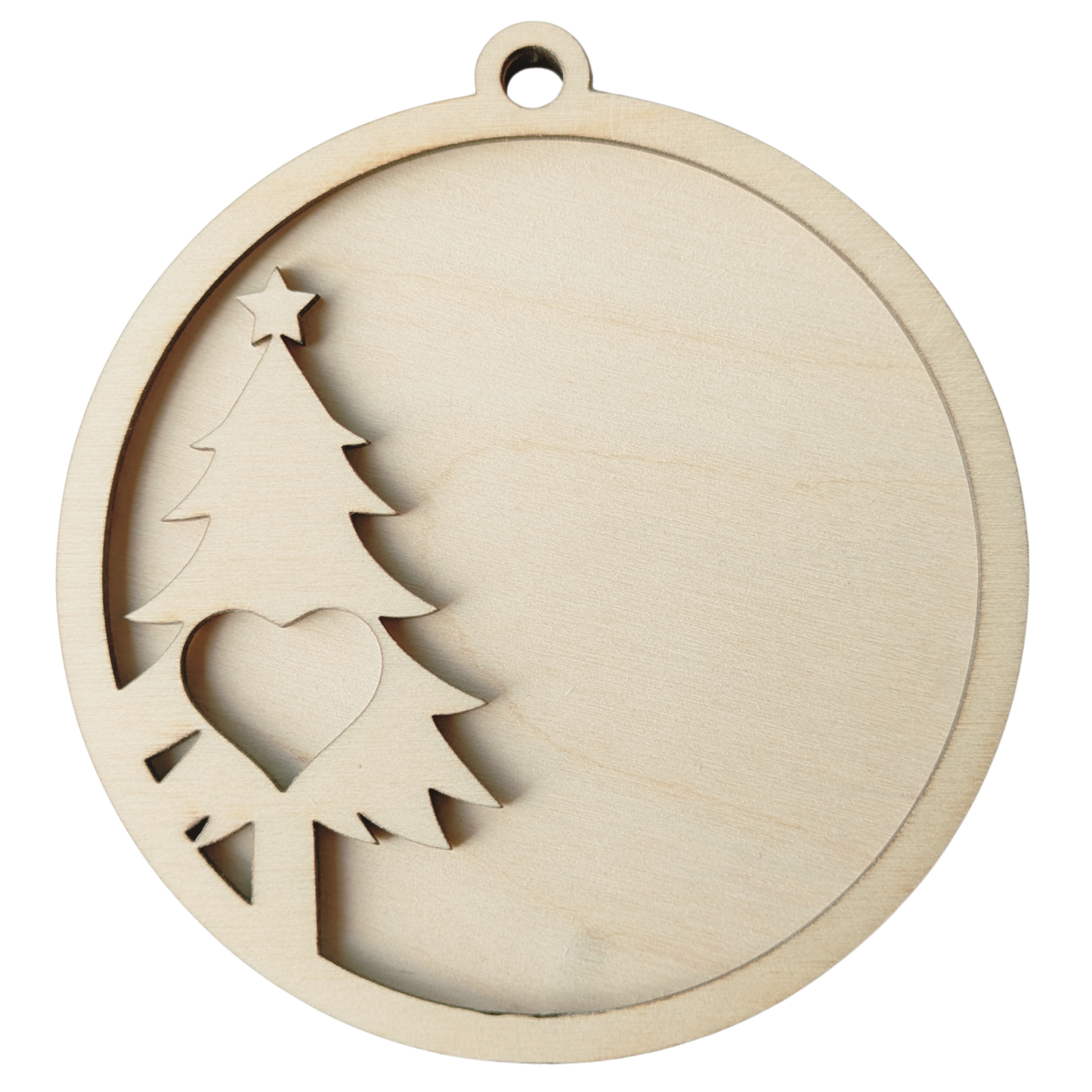 Boule de Noël "Sapin et petit cœur"