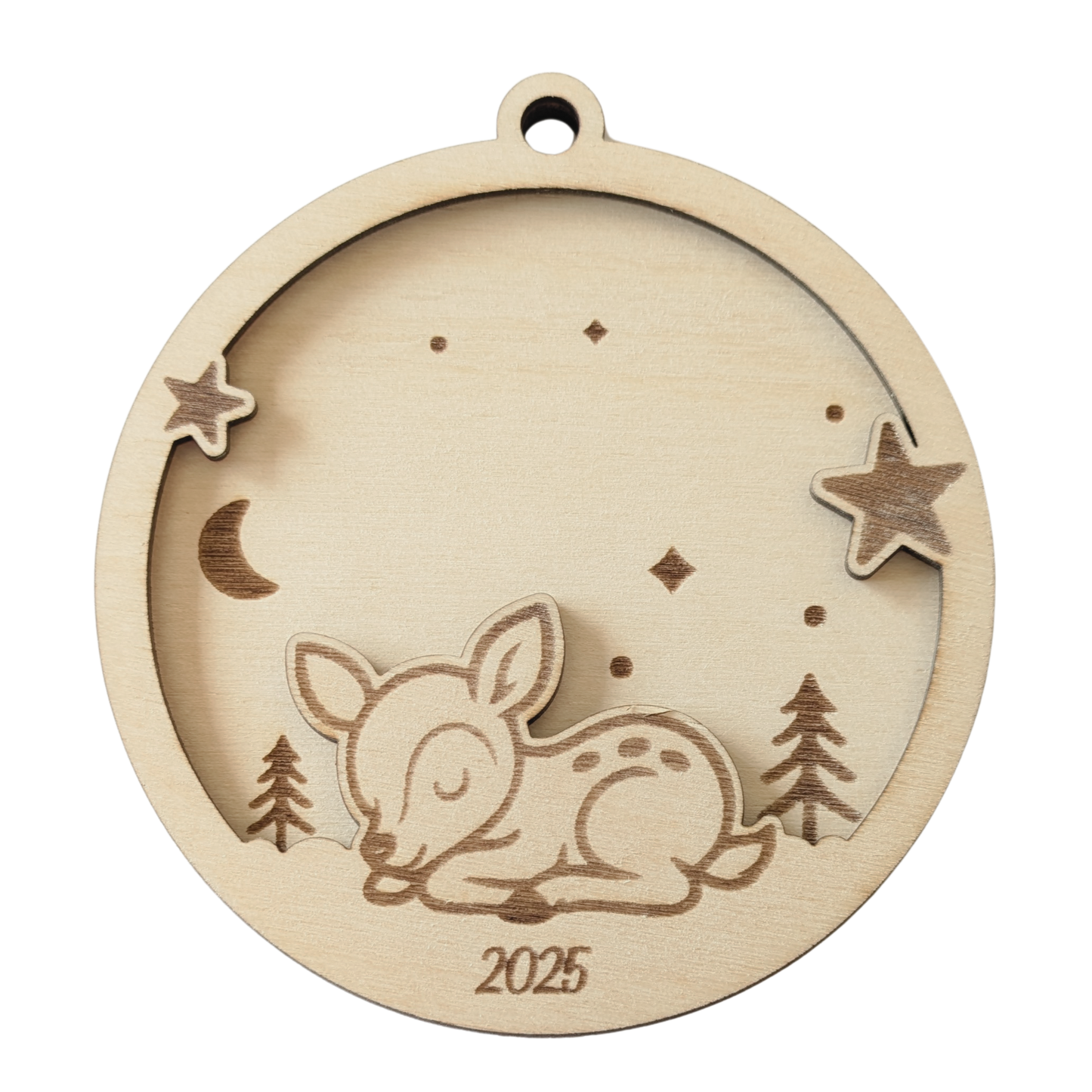 Boule de Noël Faon endormi