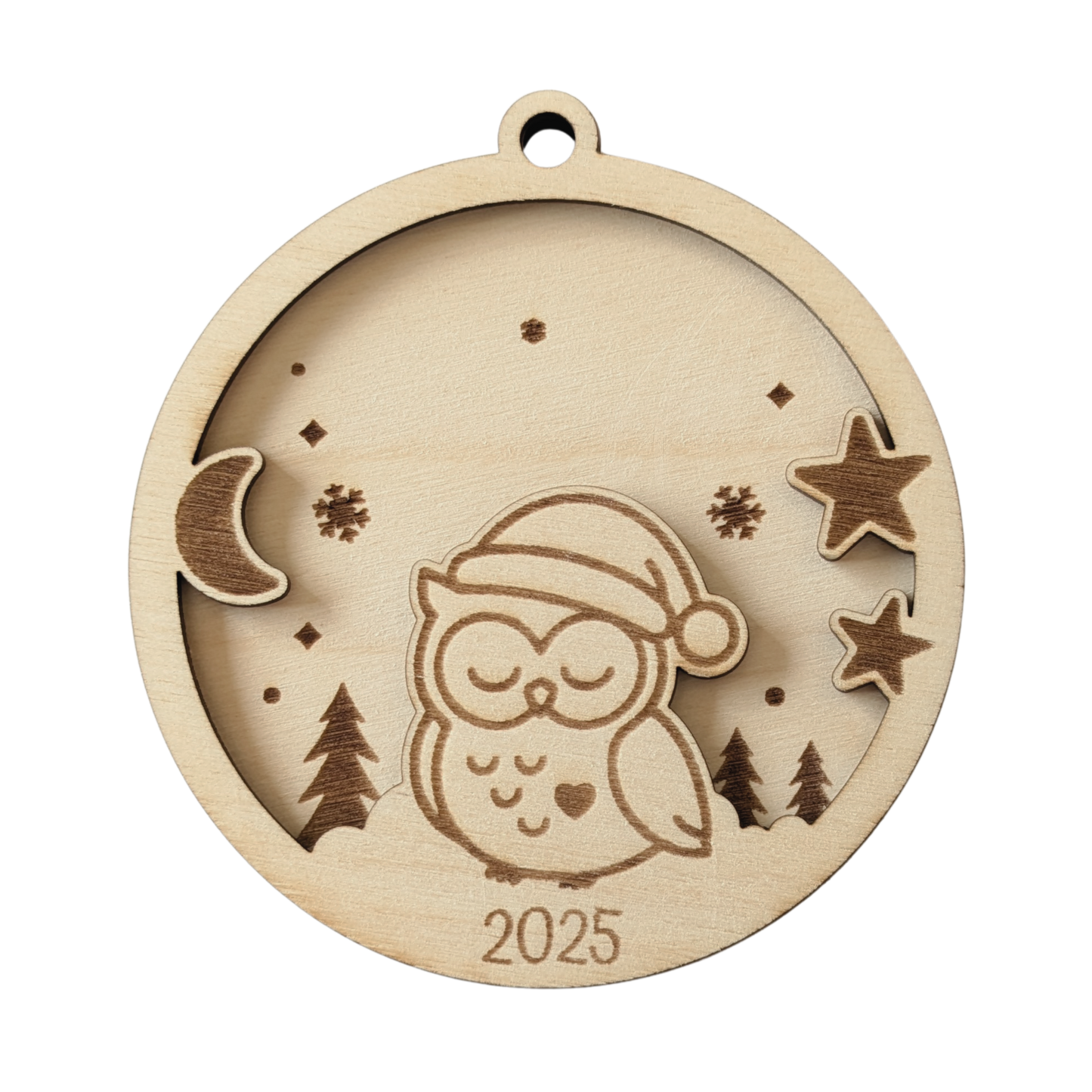 Boule de Noël Hibou endormi