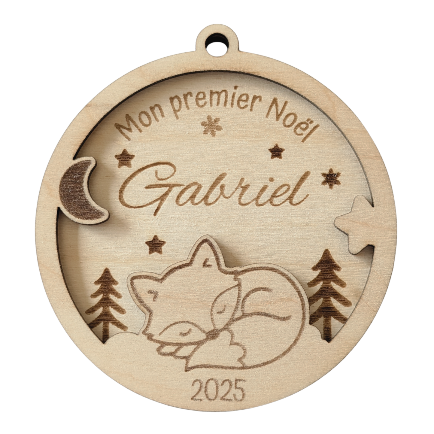 Boule de Noël Renard endormi