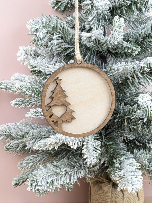 Boule de noël "Sapin petit cœur"