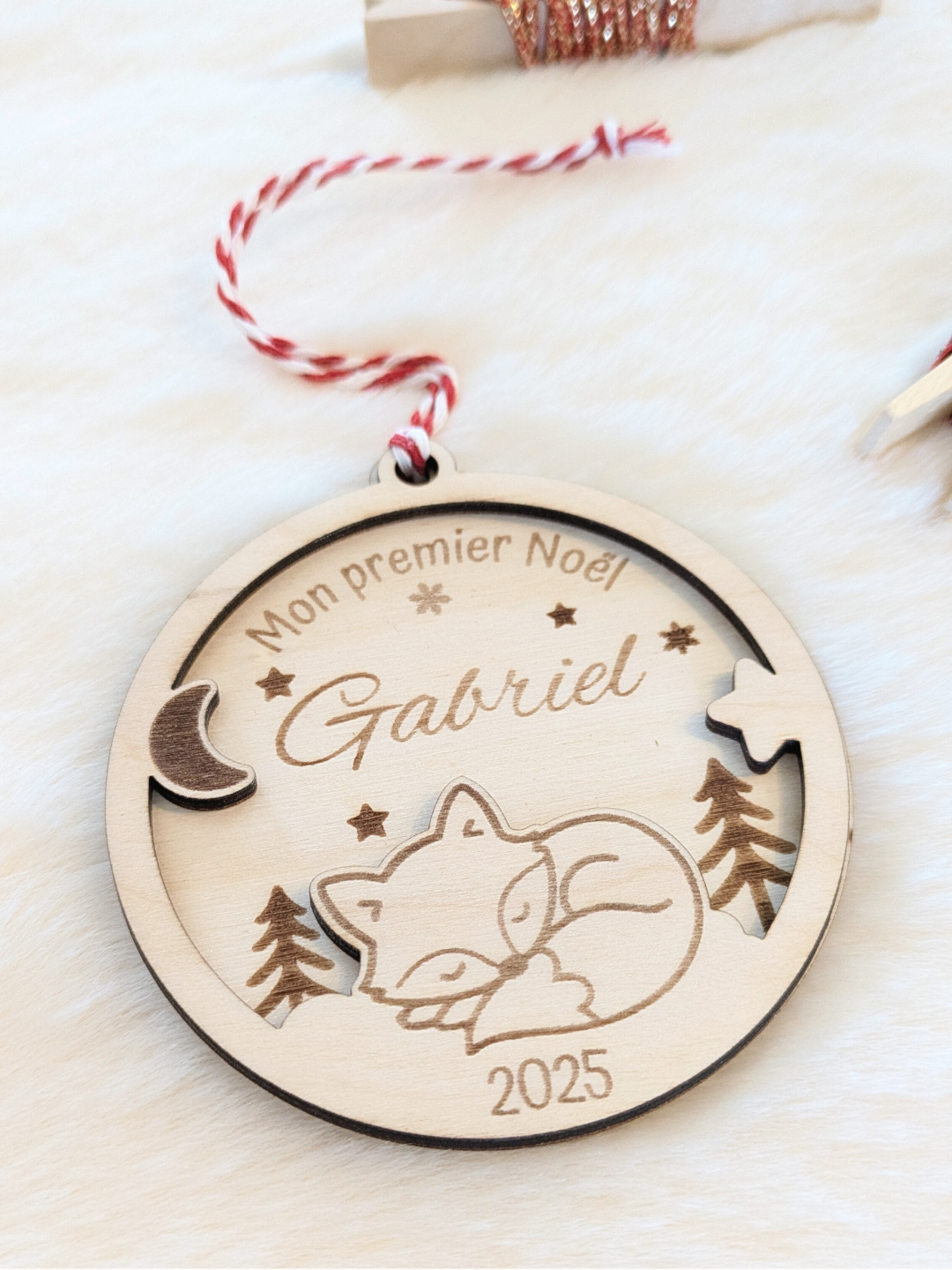 Boule de Noël Renard endormi