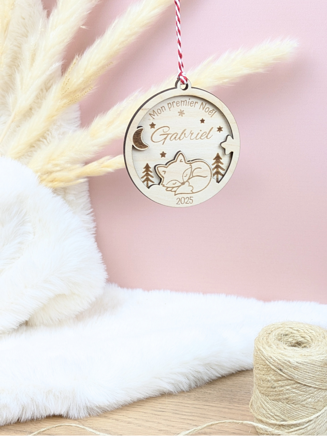 Boule de Noël Renard endormi