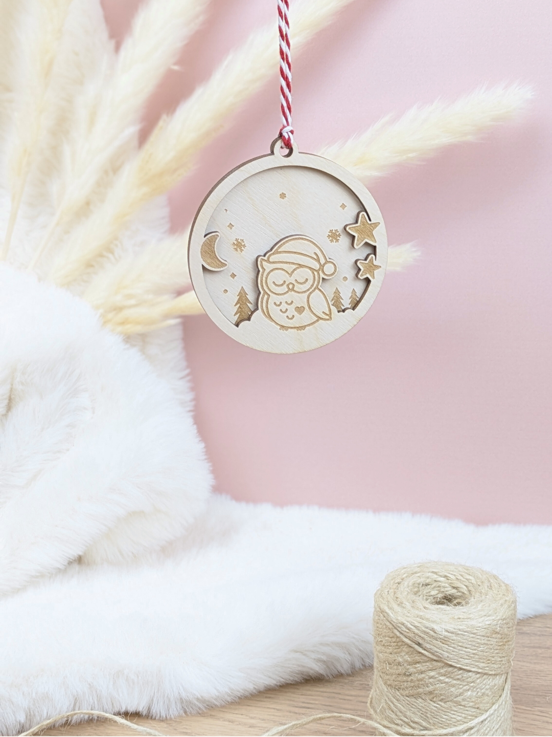 Boule de Noël Hibou endormi