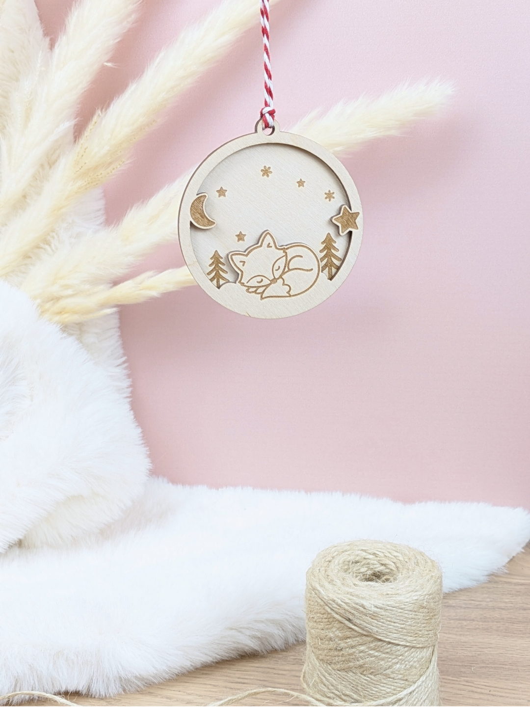 Boule de Noël Renard endormi