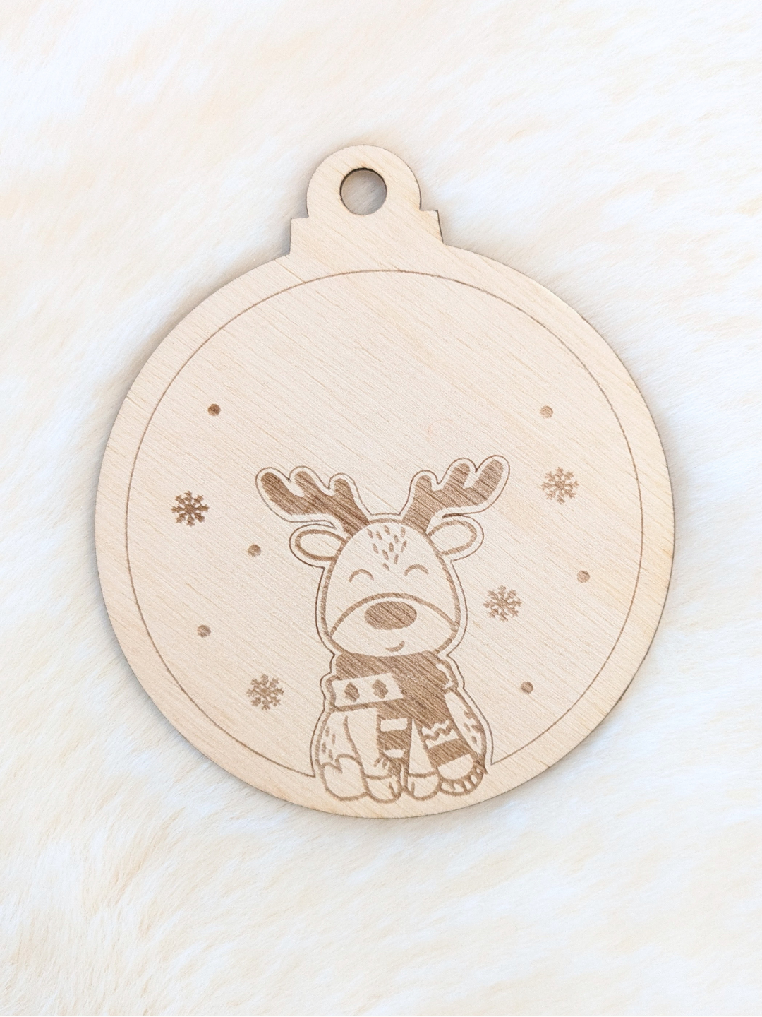Boule de noël "Rudolphe sous la neige" simple