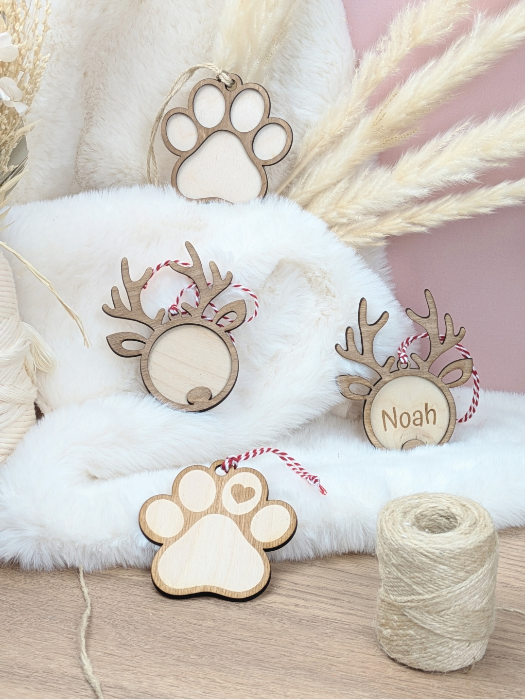 Boule de noël empreinte de Patte