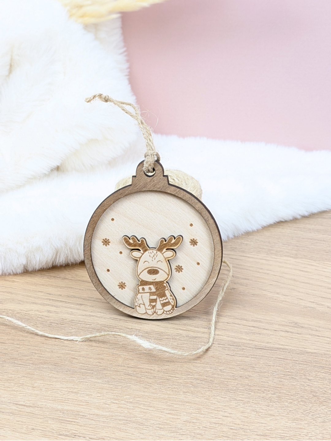 Boule de noël "Rudolphe sous la neige"