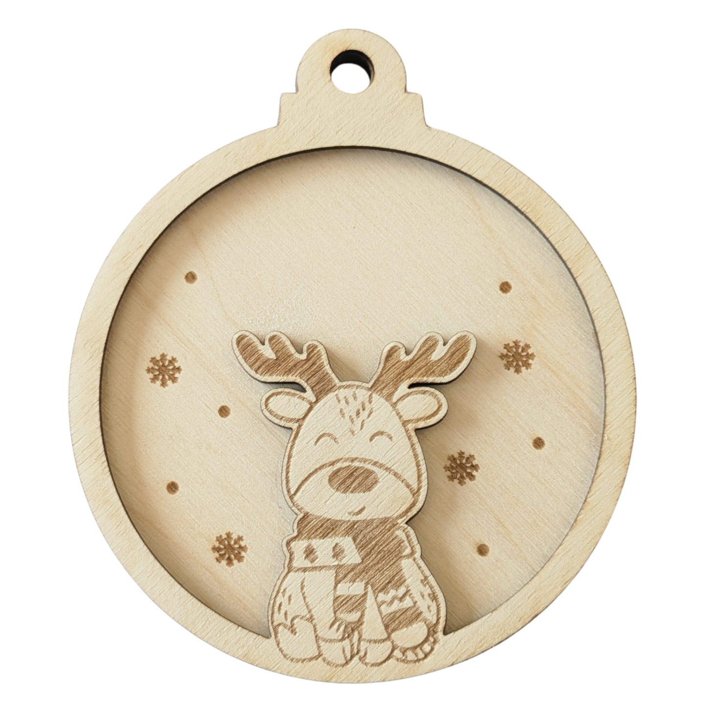 Boule de noël "Rudolphe sous la neige"
