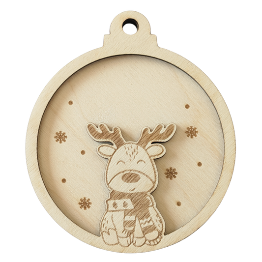 Boule de noël "Rudolphe sous la neige"