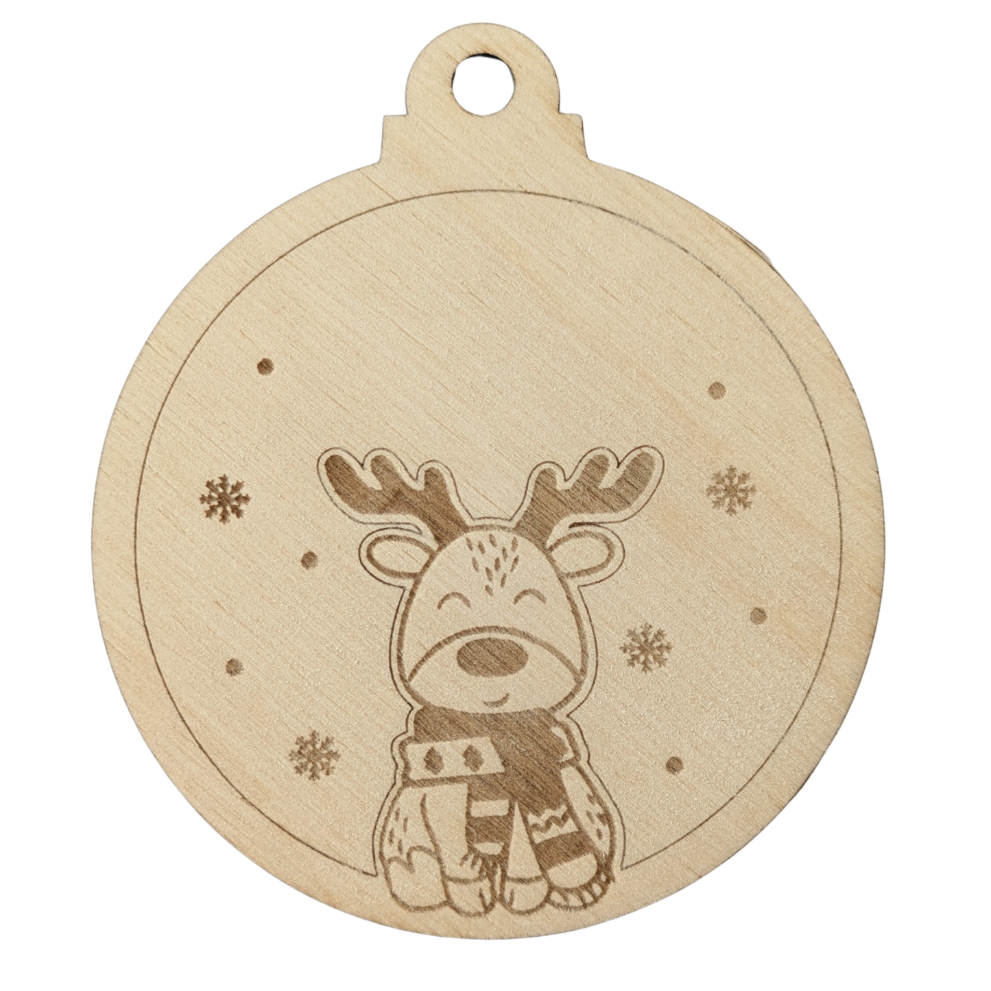 Boule de noël "Rudolphe sous la neige" simple