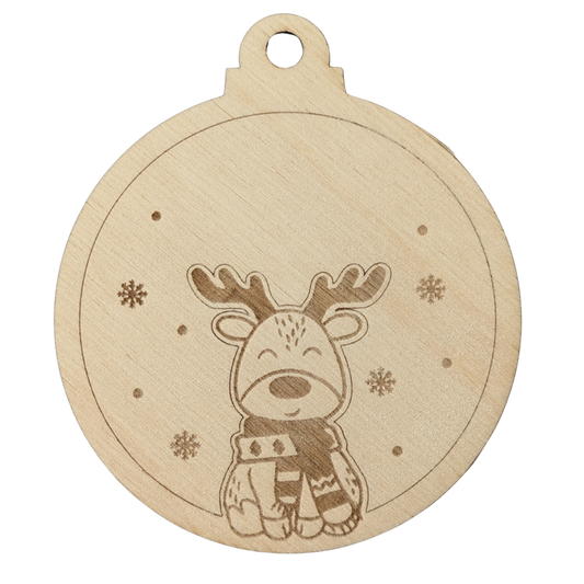 Boule de noël "Rudolphe sous la neige" simple
