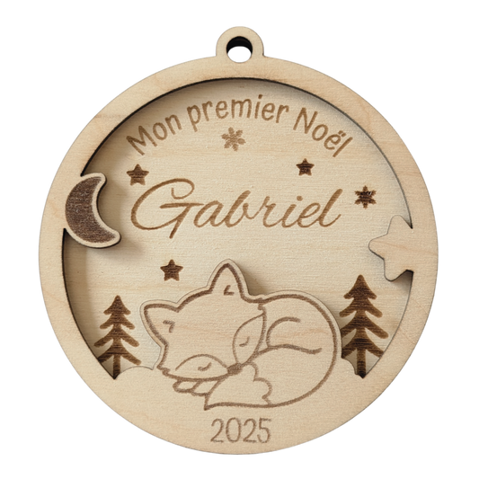Boule de Noël Renard endormi
